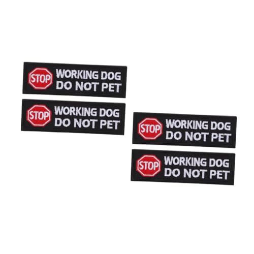 VILLCASE 2 Sätze Stickerei Patch Für Haustierträger Aufkleber Etikett Aufnäher „Working Do Not Pet I'M Working“ Etikett Für Hundegeschirr Etikett „Do Not Pet“ Service Tier 2 Stück * 2 von VILLCASE