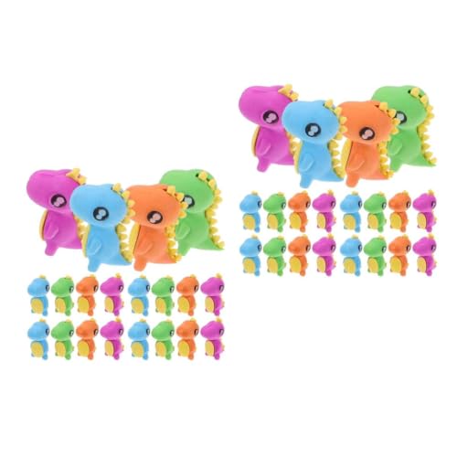 VILLCASE 2 Sätze Tierischer Radiergummi Dinosaurier- Mini Erasers for Schulsachen Tier Radiergummis Schreibtisch Haustier Süße Radiergummis Für Plastik 24 Stück * 2 von VILLCASE