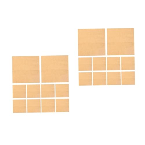 VILLCASE 2 Sätze Tonpapier Wiederverwendbare Essenskörbe Braunes Pergamentpapier Kraftpapier Sandwich-wrapper Pergamentpapier Zum Backen Ölabsorbierende Pads Zellstoff Beige 20 Stück * 2 von VILLCASE