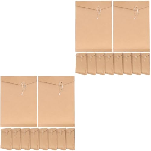 VILLCASE 2 Sätze Tüte Aus Kraftpapier Büroorganisation Büroartikel Papiersackerl Befestigungselemente Büroklammern A4 Umschlag Aus Kraftpapier Dokumentenorganisator Light Brown 10 Stück * 2 von VILLCASE