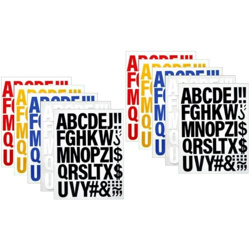 VILLCASE 2 Sätze Wärmeübertragung Alphabet-stickpatches Bügeleisen Benutzerdefinierter Patch Flicken Für Kleidung Weiße Buchstabenaufkleber Saumband Briefe Flecken Beflockung 5 Stück * 2 von VILLCASE