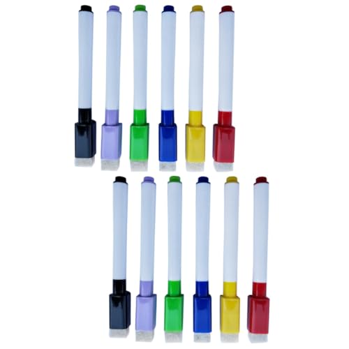 VILLCASE 2 Sätze Whiteboardstift Whiteboard Stifte Magnetisch Magnetische Whiteboard-stifte Löschbare Markierungen Für Whiteboards Trocken Abwischbare Marker Boardmarker 6 Stück * 2 von VILLCASE