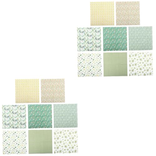 VILLCASE 2 Sätze Zartes Patchwork Krawattenfarbe Quiltzubehör Und Zubehör Polsterstoff Leinen Baumwoll Putztuch Cotton Fabric Stoff Bündeln Patchwork-steppstoff Baumwolle 8 Stück * 2 von VILLCASE