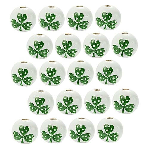 VILLCASE 2 Sätze Zubehör Für Holzperlen Grün Folienvorhang Patrick S Day Perlen Vier Holzig Glyzinien Mini Raumdekoration Lametta Bauernhandwerksperlen Wimpelkette Green 100 Stück * 2 von VILLCASE