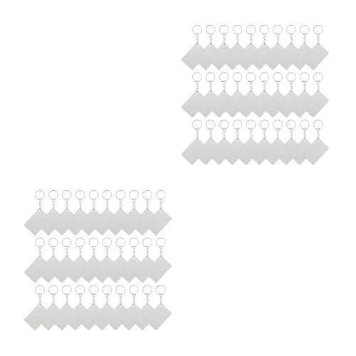 VILLCASE 2 Sets Wärmeübertragungs Schlüsselanhänger Thermotransfer Schlüsselanhänger Einzigartige Schlüsselanhänger Anhänger Set Tags Medaillon Tabs Schlüsselanhänger Kabeletiketten von VILLCASE