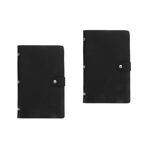 VILLCASE 2 Stück 1 Speicherordner Beachten Dokumentenorganisator Albumhalter-sammelbuch Schreibwaren Garagenorganisator Aktenhalter Dokumentieren Dokumentenhalter Projekt Banker Pvc Black von VILLCASE