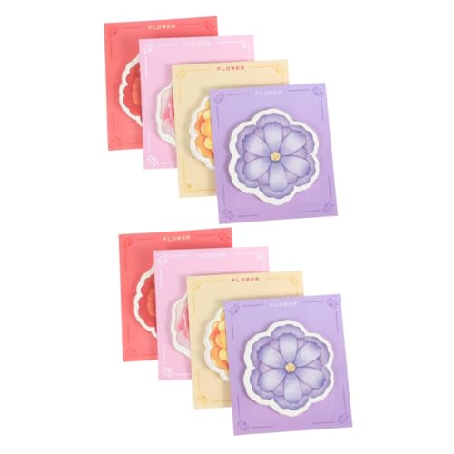 VILLCASE 2 Stück 12 Blumen-Haftnotiz Lieferungen Selbstklebende Papiernotizen transparent Halter Blumen Notizzettel Klebezettel für Notizen abreißbare Memo-Sticker Aufkleber für Büronotizen von VILLCASE