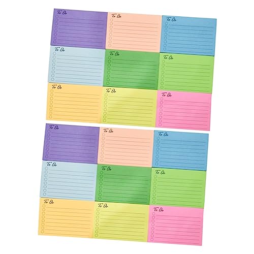 VILLCASE 2 Stück 18 Haftnotizen student gadgets memoboard Farbige Notizzettel notepad tragbare Notizblöcke Büro-Notizblöcke Aufkleber selbstklebende Notizblöcke Zubehör beachten Papier von VILLCASE