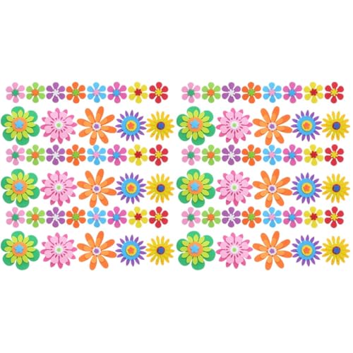 VILLCASE 2 Stück 6 Aus Papier Geschnittene Dekorative Wandaufkleber Papierblumen Ausschnitte Ausgeschnittene Bunte Blumenausschnitte Papierform Gänseblümchen Ausschnitte Klassenzimmer von VILLCASE