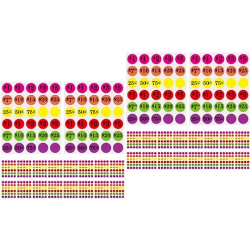 VILLCASE 2 Stück 6 Preisschild Aufkleber Rubbelaufkleber Gefrieretiketten Wiederverwendbar Verpackungen Für Kleinunternehmen Aufkleber Für Gewürzetiketten Einzelhandel Garagenetiketten von VILLCASE