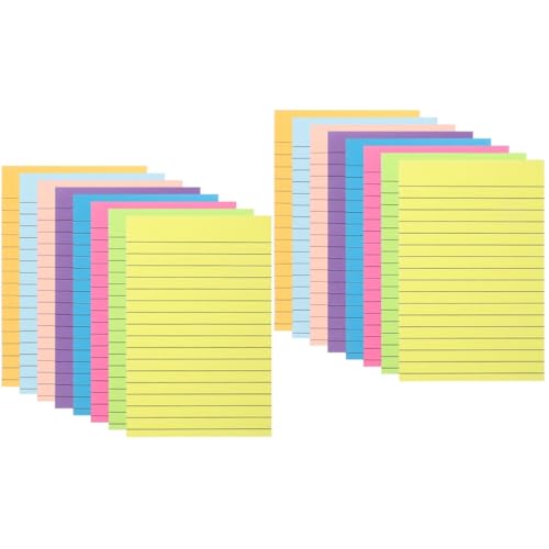 VILLCASE 2 Stück 8 Notizbuch Pastell Liste zurück zu Schulmaterial Zettelhalter Highlighter-Tape Bücher Haftnotizen Klebezettel multifunktionale Notizaufkleber süße Haftnotizblöcke Papier von VILLCASE