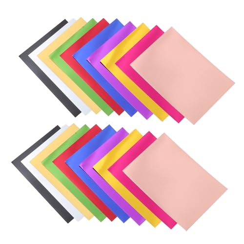 VILLCASE 20 Blätter Farbiges Dekorpapier Bastelpapier Handarbeitspapier Dekorationspapier kreativpapier plakatpapier kraftpapier buntpapier farbiges Kartonpapier Metallpapier zum Basteln von VILLCASE