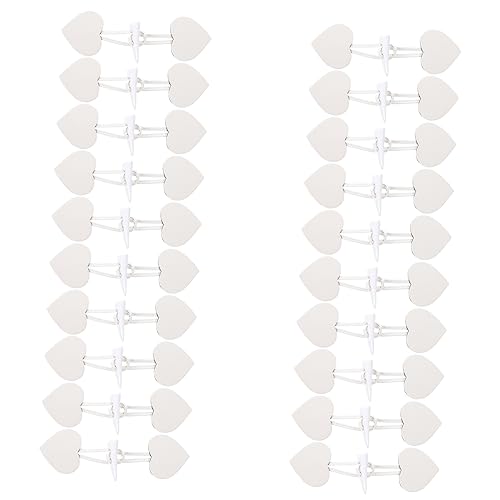 VILLCASE 20 Paar Herz Horn Schnalle Dekorative Knöpfe Kleiderbundschnallen Duffle Verschlussknöpfe Mantelschnallen Mantelknöpfe Mantel Ersatzknöpfe Knebelverschlüsse Weißes Harz von VILLCASE