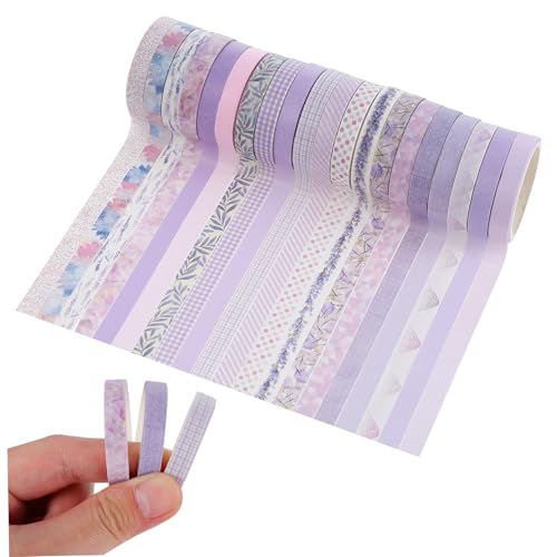 VILLCASE 20 Rollen Dünnes Handband Dekorative Klebebänder Bastelband Farbiges Abdeckband Wickelband Scrapbooking Washi Tape Druckband Papier Klebeband Sammelalbum Liefert Japanisches Papier von VILLCASE