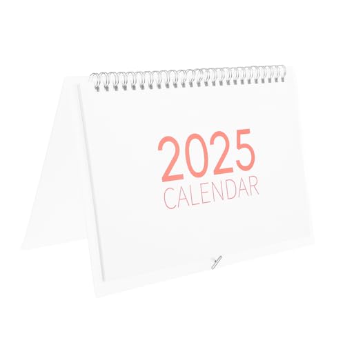 VILLCASE 2025 Tischkalender Tischdekoration Schreibtischdekoration Monatskalender Büro Tischkalender Staffelei Kalender Tischkalender Stehtischkalender Geschäftskalender Papier von VILLCASE