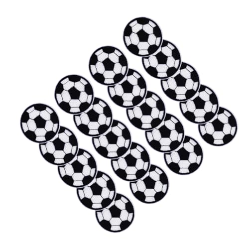 VILLCASE 20St Stoffpatch Fußball Patches zum Aufnähen bestickte Stoffaufnäher Fußball Applikation Flecken repair patch apfelding Stoffreparaturflicken Stickapplikationen aus Stoff von VILLCASE