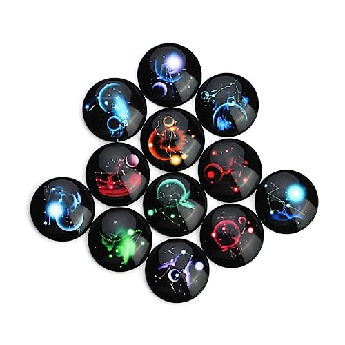 VILLCASE 20St Zubehör zur Schmuckherstellung runde Zeit gem Massenperlen Schmuck Draht Cabochons zur Schmuckherstellung bastelzeug unikal einmachgläser Glas schnappt Cabochons aus Glas von VILLCASE