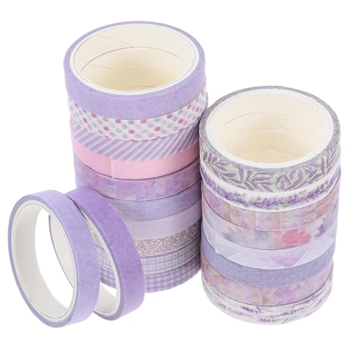 VILLCASE 20St farbiges Washi-Tape Papier Klebeband Wimpernband wunderschönes Band kleine frische Wandtattoos Farbband Washi Tape bunt süßes Band Bastelband für Japanisches Papier von VILLCASE