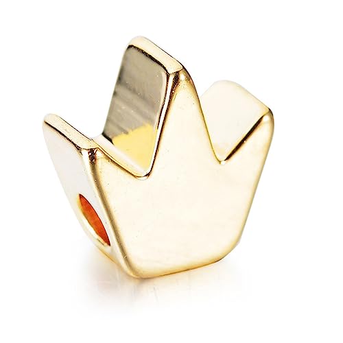 VILLCASE 20st Ohrringperlen Kronen-charm-perlen Lose Perlen Aus Metall Charme Abstandshalter Verbindungsstück Zur Herstellung Von Armbändern Teile Perlen Goldperlen Kunsthandwerk Prinzessin von VILLCASE