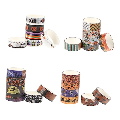 VILLCASE 24 Rollen Halloween-Washi-Tape halloween washi tape geschenkband halloween halloween-dekoration Glasdekoration kinder dekor Halloween-Klebeband Notizbuchbänder DIY-Bänder Papier von VILLCASE