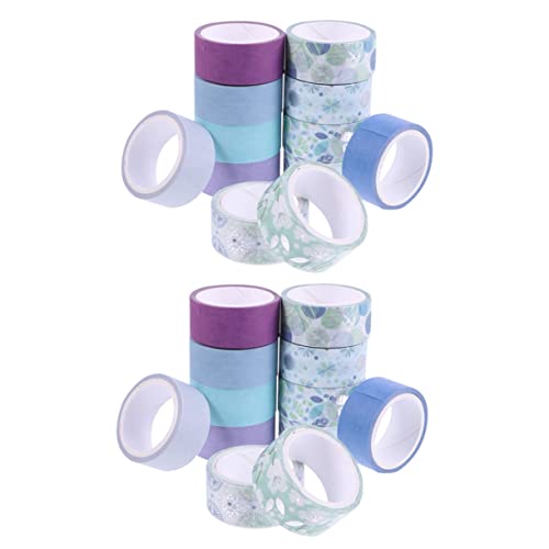 VILLCASE 24 Rollen Set Washi-Tape Pastell Verpackung Streifen Spender Maskierung farbiges klebeband handgemachte Handwerkliches Washi Tape Tagebuch Washi Tape Aufkleber von VILLCASE