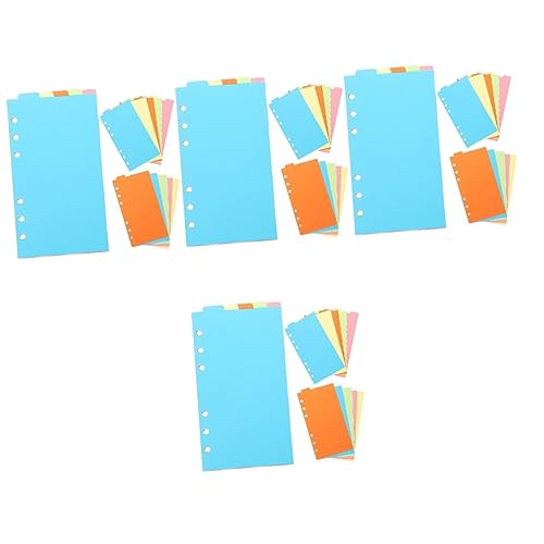 VILLCASE 24 Sätze Index-trennseite Bunter Papierteiler Buntes Nachfüllpapier Dekorativer Ordner Farbige Karteikarten Datei Papierteiler Notebook-papierteiler Dekorative Trennseite Colorful von VILLCASE