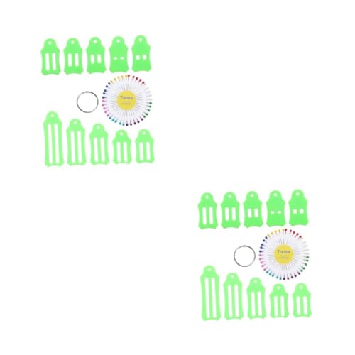 VILLCASE 24 Stk Bandmacher stoffklemmen sewing clips Handwerksarbeit nähmaschinenzubehör Stofffaltwerkzeug verkleidung Quiltnadeln mit Aufbewahrungskette Stoff-Quiltmaschine Plastik Green von VILLCASE