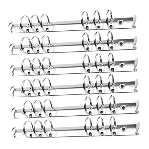 VILLCASE 24 Stk Ordner Ordner Ringbuchmechanismus Notizbuch-Ringbuch Buchbinder mit losen Blättern DIY Bindering metalklebeber klebstoff für metall Büroklammern Aktenordner Binder Loseblatt von VILLCASE