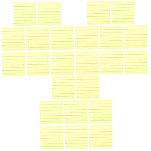 VILLCASE 2400 Blatt Haftnotizen sticky notes book notizhefte notiztafel Notizblock-Aufkleber Seitenmarkierungen Selbstklebende Notizzettel hellgelbe Klebepads fluoreszierendes Papier Yellow von VILLCASE