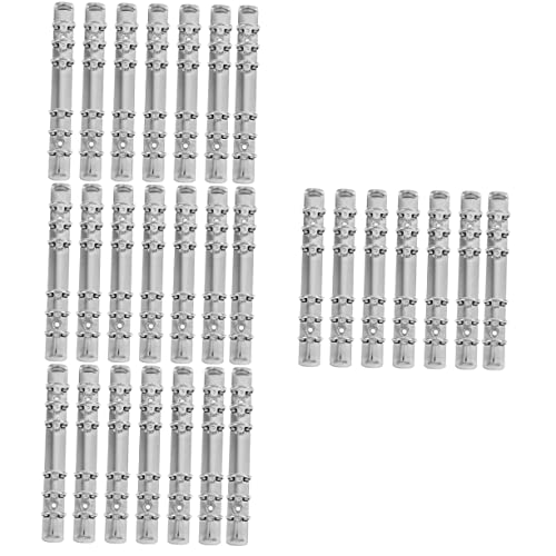 VILLCASE 28 Stk Bindemittel Bindemechanismus runde Ringbücher Loseblattbinder Büroklammern bürozubehör punch set Hefter mit losen Blättern Loseblattordner aus Metall Rostfreier Stahl Silver von VILLCASE