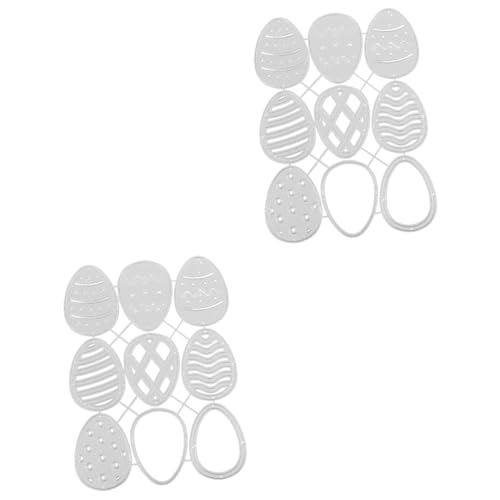 VILLCASE 2Pcs Ostern sterben sterben Stanzformen für die Kartenherstellung Mini-Stanzmaschine gestanzte Formen stirbt Scrapbooking-Stanzformen Stanzformen Schablone Kohlenstoffstahl Silver von VILLCASE