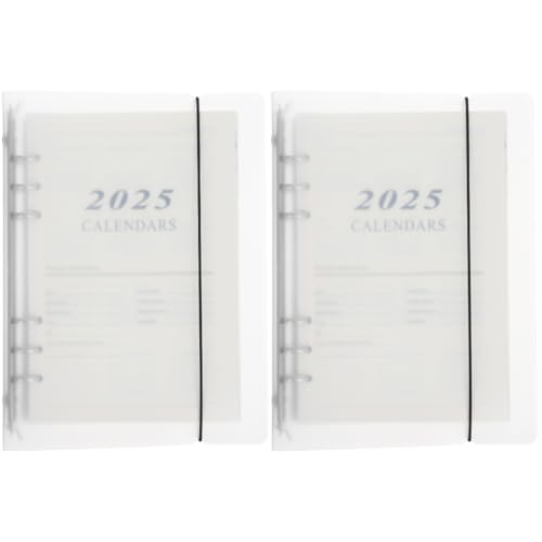 VILLCASE 2St Loseblatt-Notizbuch Bürobedarf Essensplaner Büroagenda Notizbuch Büroplaner Notizbuch Das Notebook Notizblock Bindemittel-Notizbuch multifunktionaler akademischer Planer pp von VILLCASE