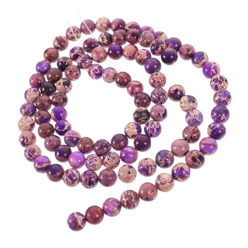 VILLCASE 2St Perlen Schmuck Halskette Armbänder Reize Edelstein gemstone beads pearl necklace beads for jewellery geburtstagsmitgebsl steinarmband dekoratives Armband Kaiserstein Violett von VILLCASE