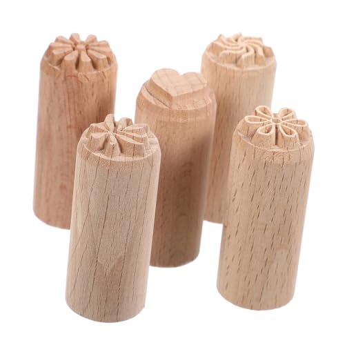 VILLCASE 2cm Holzstempel Stempelkissen Zum Stempeln Wachssiegelstempel Briefmarken Modellierstempel Aus Ton Bastelzubehör Kreis Kinderstempel Siegelstempel-set Stempel Für Töpferwerkzeuge von VILLCASE