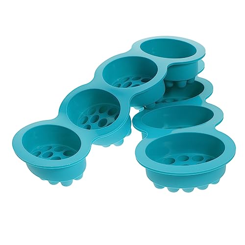 VILLCASE 2pcs 4-cavity-massage Pinselform Oval Silikonseife Formstangenform Für Diy-handgefertigte Seife Backform von VILLCASE