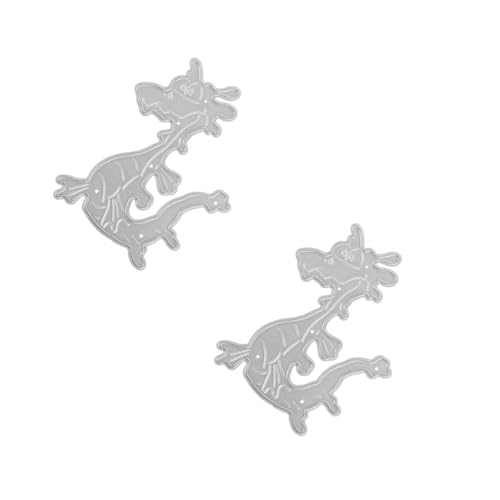 VILLCASE 2pcs Drachenmesserform Drachen-stanzformen Puzzle Stirbt Für Die Kartenherstellung Stanzformen Für Die Kartenherstellung Cutter Schnitte Sterben Gestanzt Kohlenstoffstahl Silver von VILLCASE