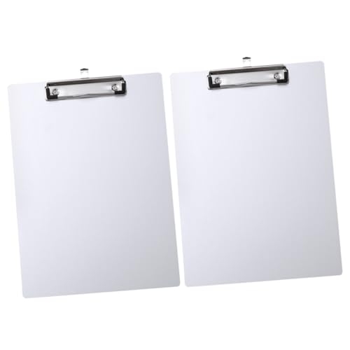 VILLCASE 2st A4 Klemmbrett Aus Aluminium Board Clip Schreibtafel A4 Ordner Schreibtafel Papier-klemmbrett Kleines Klemmbrett Faltbares Klemmbrett Leichte Zwischenablage A4-klemmbrett Silver von VILLCASE