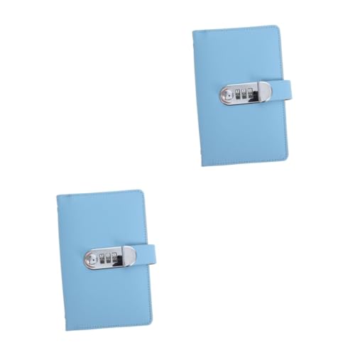 VILLCASE 2st Bareinzahlungsbuch Geld Sparen Binder Spar-challenge-planer Mit Schloss Sparbuch Mit Schloss Sparzielordner Mit Schloss Sparherausforderungsplaner Geld Sparender Ordner Blue Pu von VILLCASE