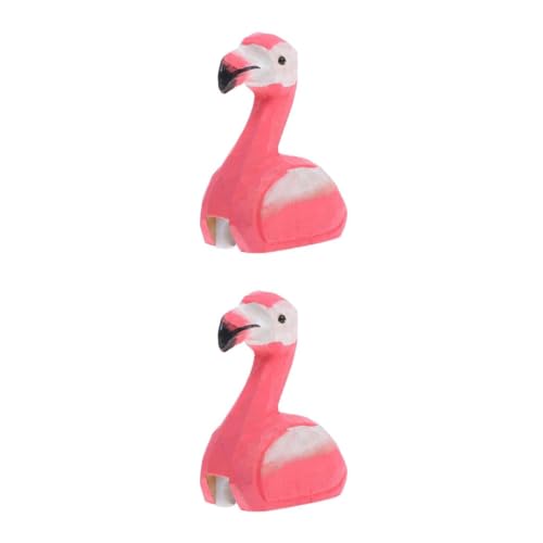 VILLCASE 2st Flamingo-bleistiftspitzer Handbleistiftspitzer Für Make-up- Bleistiftspitzer Bleistiftspitzer Süß Bleistiftspitzer Mit Tiermotiv Süßer Rosy Hölzern von VILLCASE