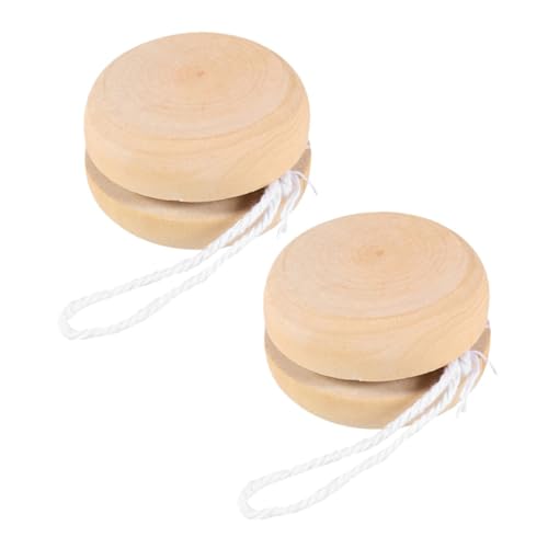 VILLCASE 2st Ornamente Und Dekorationen Holz- Yoyos Für Kinder Bastelspielzeug Aus Holz Für Kinder -bälle Für Kinder Professionelles Kinder Yoyo -ball Khaki Hölzern von VILLCASE