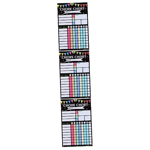 VILLCASE 3 Blätter Form der Selbstdisziplin Arbeitsplan für Kinder bequeme Belohnungstabelle motivstanzer motivlocher Hausarbeit dekoratives Verhaltensdiagramm magnetischer Planeraufkleber von VILLCASE