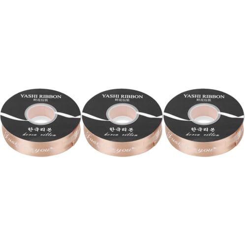 VILLCASE 3 Rollen Muttertagsband Künstliche Rote Körbe Dekorationen Massives Samt Chiffonband Gastgeschenkbänder Für Hochzeitsfeiern Gold Rosa Strass Sackleinen Set von VILLCASE