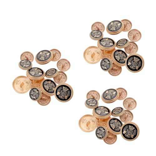 VILLCASE 3 Sätze 3 Sets Britische Mantelknöpfe Goldene Blazerknöpfe Holzknöpfe Jeansknopfspanner DIY Nähknöpfe Metallknöpfe Perlenknöpfe 8 X 15 Mm + 6 X 20 Mm Britische 14 Stück * 3 von VILLCASE