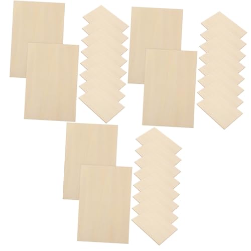 VILLCASE 3 Sätze 3 Sets Lindenspäne Holzspäne Für DIY Holzrohlinge Zum Basteln Bretter Zum Basteln DIY Holzbretter Zum Basteln Holzscheiben Holzquadrate Zum Basteln Leere 15 Stück * 3 von VILLCASE