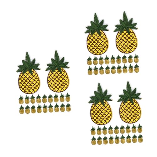 VILLCASE 3 Sätze Ananas -stickerei Wärmepolster-anti-scenen-handschuhe Patch-frucht Tüte Ananas Häkelananas Mini-handschuhe Patches Für Rucksäcke Fruchtpflaster Nähen Stickgarn 20 Stück * 3 von VILLCASE