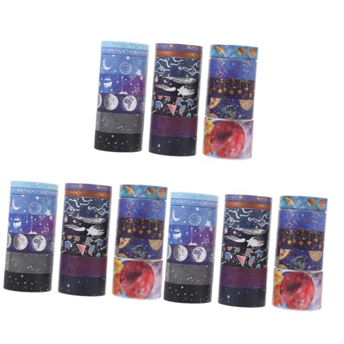 VILLCASE 3 Sätze Galaxy-papierband Scrapbooking Zubehör Büro Dekoration Farbband Papier Klebeband Mehrzweck-washi-tape Klebeband Für Scrapbooking Patch Aus Japanischem Papier 19 Rollen*3 von VILLCASE