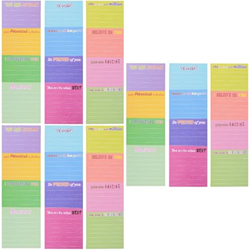 VILLCASE 3 Sätze Haftnotizblock Etiketten Pastell-textmarker Bulk-notizblöcke Notizbücher Selbstklebende Notizblöcke Seitenmarkierungen Mit Klebrigen Tabs Klebestreifen Papier 12 Stück * 3 von VILLCASE