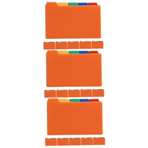 VILLCASE 3 Sätze Karteikarte Aktenschrankteiler Index-tabs Dateiteiler Registerkarten Teilen Kabelbinder Etikett Punkt Registerkarten Für Dateiordner Einsteckbare Seitenteiler Pp 50 Blatt*3 von VILLCASE