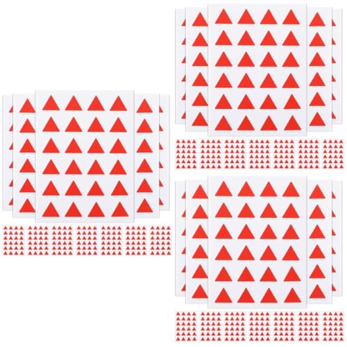 VILLCASE 3 Sätze Kartenaufkleber Briefe Weiße Vorratsetiketten Klebrig Grußkarten Pas Dreieckiger Etikett Etiketten Aufkleber Dekorativer Etikettenaufkleber Rot 576 Stück * 3 von VILLCASE