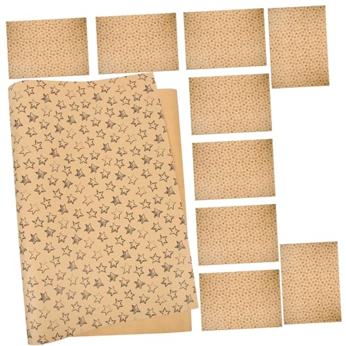 VILLCASE 3 Sätze Kraft-geschenkpapier Paketpapier Packpapier Handwerkspapier Band Schwarzes Geschenkpapier Geburtstagsgeschenk Verpackungspapier Geschenkpapier Aus Kraftpapier 10 Stück * 3 von VILLCASE